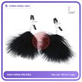 Kẹp Núm Ti Lông Vũ BDSM Kiểm Soát Lực chính hãng - sạc USB, rung êm không tiếng động, chất liệu an toàn cho da - giao hàng che tên kín đáo