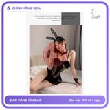 Cosplay Thỏ Bông Đen Có Đuôi Hở Ngực Siêu N330 Đen chính hãng - phối ren, co giãn thoải mái, freesize - giao hàng che tên kín đáo