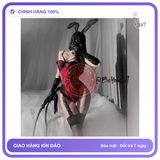 Cosplay Thỏ Bông Đen Đỏ Bunny Hư Hỏng Quyến N837 chính hãng - phối ren, co giãn thoải mái, freesize - giao hàng che tên kín đáo