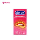 Bao cao su Durex Pleasuremax - Size lớn 56mm, gân và điểm nổi hộp 12 cái hàng có sẵn