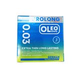 Bao cao su kéo dài thời gian Oleo Lampo Prolong 003 Extra Thin Long Lasting hộp 3 cái hàng có sẵn