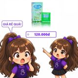 Bao cao su Krabi Ultra Thin Cool siêu mỏng, hương bạc hà (xanh lá) hộp 12 cái