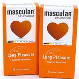 Bao cao su Masculan Long pleasure (Cam) hộp 10 cái
