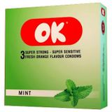 Bao cao su OK Mint hộp 3 cái