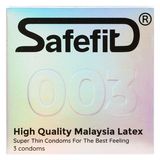 Bao cao su Safefit High Quality Malaysia Latex (màu xám) hộp 3 cái
