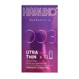 Bao cao su siêu mỏng HARUKO 003 UNTRA THIN hộp 10 cái