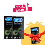 Combo 2 hộp bao cao su Durex Performa - Kéo dài thời gian 12 cái tặng 1 hộp