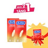 Combo 2 hộp bao cao su siêu mỏng Durex Fetherlite 12 cái tặng 1 hộp
