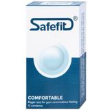 Không mùi khó chịu, độ bền cao, khả năng co giãn tốt, chất bôi trơn bao cao su Safefit Comfortable S52 hộp 12 cái
