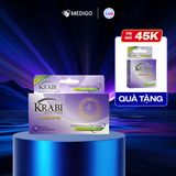 [MUA 1 TẶNG 1] Bao cao su Krabi Smooth & Longtime trơn, kéo dài (tím) hộp 12 cái - Tặng 1 hộp 3 cái