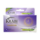 [MUA 1 TẶNG 1] Bao cao su Krabi Smooth & Longtime trơn, kéo dài (tím) hộp 12 cái - Tặng 1 hộp 3 cái hàng có sẵn