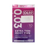 [MUA 1 TẶNG 1] Bao cao su siêu mỏng Oleo Invisible Extra Thin 003 hộp 10 cái - Tặng 1 hộp 3 cái hàng có sẵn