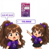 [MUA 1 TẶNG 1] Bao cao su siêu mỏng Oleo Invisible Extra Thin 003 hộp 10 cái - Tặng 1 hộp 3 cái hàng có sẵn