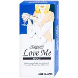 Siêu mỏng, trơn, không màu không mùi bao cao su Sagami Love Me Gold hộp 10 Cái