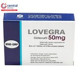 Viên uống rối loạn cương dương LOVEGRA 50mg hộp 1 vỉ x 4 viên nén bao phim giao nhanh
