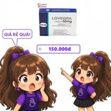 Viên uống rối loạn cương dương LOVEGRA 50mg hộp 1 vỉ x 4 viên nén bao phim giao nhanh