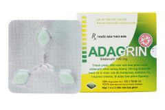 Viên uống rối loạn cương dương Adagrin 100mg hộp 3 viên mẫu mới