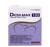 Viên uống rối loạn cương dương Desilmax 100 hộp 1 vỉ x 4 viên nén bao chính hãng