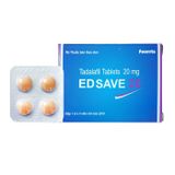 Viên uống rối loạn cương dương EDSAVE 20 Tadanafil Tablels 20mg hộp 1 vỉ x 4 viên mẫu mới