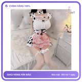 Trang Phục Cosplay Bò Sữa Dễ Thương Chấm Bi N334 Bò Sữa Đen chính hãng - co giãn thoải mái, freesize, set đầy đủ phụ kiện - giao hàng che tên kín đáo