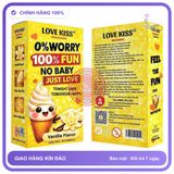 Bao Cao Su Love Kiss MAXXMEN Vanilla Siêu Mỏng chính hãng - siêu mỏng 0.02mm, hộp 1 cái, có hương thơm - giao hàng che tên kín đáo