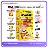Bao Cao Su Love Kiss MAXXMEN Vanilla Siêu Mỏng chính hãng - siêu mỏng 0.02mm, hộp 10 cái, có hương thơm - giao hàng che tên kín đáo