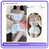 Bộ Đồ Ngủ Bé Thỏ Bông Dễ Thương Gợi N187 Trắng chính hãng - co giãn thoải mái, freesize, chất vải mềm mát - giao hàng che tên kín đáo