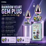 Phích Cắm Hậu Môn Maxtrix Mont Rainbow Heart Gem Plug Size M chính hãng - chất liệu an toàn cho da, dễ vệ sinh, êm ái khi dùng - giao hàng che tên kín đáo