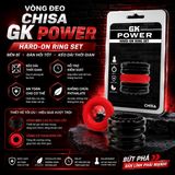Vòng Đeo Chisa GK Power Hard-On Ring Set chính hãng - thấm nhanh không nhờn rít, dùng trước khi quan hệ, nhỏ gọn dễ mang theo - giao hàng che tên kín đáo