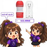 Âm Đạo Giả Cốc Tenga Rolling Head Màu Đỏ chính hãng - chất liệu an toàn cho da, dễ vệ sinh, êm ái khi dùng - giao hàng che tên kín đáo