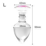 Phích Cắm Hậu Môn Thủy Tinh Đính Đá Plug1 Size L chính hãng - chất liệu an toàn cho da, dễ vệ sinh, êm ái khi dùng - giao hàng che tên kín đáo