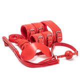 Bộ Dụng Cụ SM Set 10 Món BDSM Bộ Đỏ chính hãng - chất liệu an toàn cho da, dễ vệ sinh, êm ái khi dùng - giao hàng che tên kín đáo