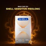 Bao cao su Shell Sensitive Prolong - Siêu mỏng 0.03mm, hương vani - Hộp 10 cái