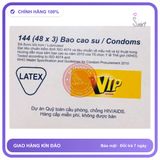 Bao Cao Su Vip Cho Gia Đình, Khách Sạn Hộp 144 Cái chính hãng - siêu mỏng 0.08mm, ôm sát cảm giác thật, chất liệu latex an toàn - giao hàng che tên kín đáo