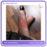 Tất Đùi Lưới Và Lụa Cao Cấp Quần Tất Tất Sáng Đen Lỗ Nhỏ chính hãng - chất lụa mát mềm, phối ren, co giãn thoải mái - giao hàng che tên kín đáo