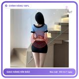 Đồ Cosplay Set Tiếp Viên Hàng Không Xanh Quyến Rũ - N327 chính hãng - co giãn thoải mái, freesize, ôm body tôn dáng - giao hàng che tên kín đáo