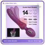 Chày Rung 2 Đầu Sparta 14 Chế Độ, Kích chính hãng - 14 chế độ rung, silicone y tế, chất liệu an toàn cho da - giao hàng che tên kín đáo