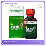 Popper Ram Original Never Fake It 30ml chính hãng - chai 30ml, hàng chuẩn nhập khẩu, nắp kín không bay hơi - giao hàng che tên kín đáo