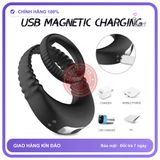 Vòng Đeo Dương Vật Kép Silicone Co Giãn 10 Chế Độ Rung chính hãng - sạc từ tính, chống nước, silicone mềm mại - giao hàng che tên kín đáo