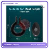 Vòng Rung Đôi Kích Thích Âm Vật 10 Chế chính hãng - 10 chế độ rung, sạc từ tính, điều khiển từ xa - giao hàng che tên kín đáo