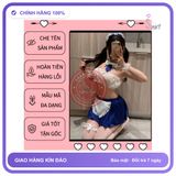 Cosplay Hầu Gái Nhật Bản Anime Xinh Gợi Cảm N328 chính hãng - chất lụa mát mềm, phối ren, co giãn thoải mái - giao hàng che tên kín đáo