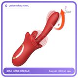 Máy Rung Lưỡi Liếm 3-in-1 Khoái Cảm 3 Chiều chính hãng - 10 chế độ rung, chống nước, silicone mềm mại - giao hàng che tên kín đáo