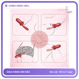 Máy Rung Lưỡi Liếm 3-in-1 Khoái Cảm 3 Chiều chính hãng - 10 chế độ rung, chống nước, silicone mềm mại - giao hàng che tên kín đáo