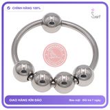 Vòng Đeo Dương Vật Inox 5 Bi 30mm chính hãng - chất liệu an toàn cho da, dễ vệ sinh, êm ái khi dùng - giao hàng che tên kín đáo