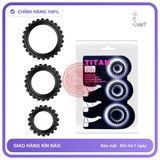 Bộ 3 Vòng Đeo Dương Vật Baile Titan Tăng chính hãng - silicone mềm mại, chất liệu an toàn cho da, dễ vệ sinh - giao hàng che tên kín đáo
