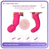 Chày Rung 2 Đầu Tỏa Nhiệt 39.5°C: Silicone Mềm chính hãng - sạc usb, có sưởi ấm, silicone y tế - giao hàng che tên kín đáo