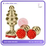 Phích Hậu Môn Inox Xoắn Đế Hoa Anal Plug Kim Loại Kích Thích Điểm P Cho Nam chính hãng - silicone mềm mại, chất liệu an toàn cho da, dễ vệ sinh - giao hàng che tên kín đáo
