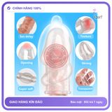 Bao Cao Su Đôn Dên Khúc Đầu Aichao Thin Hồng chính hãng - có hương thơm, ôm sát cảm giác thật, chất liệu latex an toàn - giao hàng che tên kín đáo