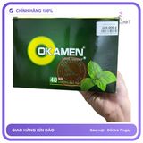 Bao Cao Su Gia Đình Okamen Mint Flavour - Hương Bạc Hà chính hãng - có hương thơm, ôm sát cảm giác thật, chất liệu latex an toàn - giao hàng che tên kín đáo