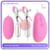 Trứng Rung Kẹp Ngực Silicone 2 Trong 1 Kích chính hãng - 10 chế độ rung, silicone mềm mại, chất liệu an toàn cho da - giao hàng che tên kín đáo